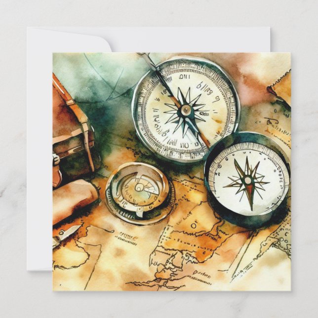 Äventyr i väntan:Utforskarutgåva, en babyvisningsp Inbjudningar (Framsida)