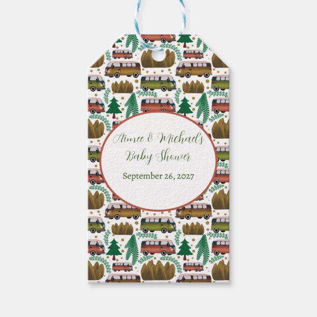 Äventyr inväntar: Barnshuggare i Camper Neutralt Presentetikett (Framsidan)