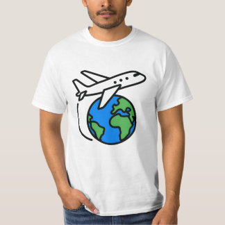 Äventyr inväntar Globe Airplan Travel T-Shirt