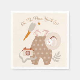 Äventyr inväntar Little Boho Barnkläders Shower Pappersservett