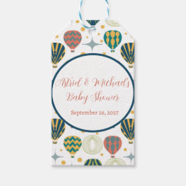 Äventyr inväntar Luftballongens babyskor Presentetikett