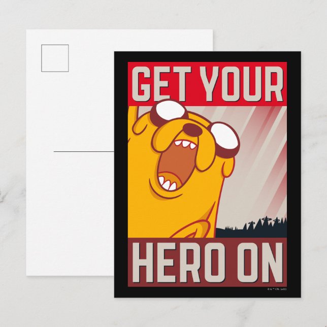 Äventyr | Jake "Hämta ditt hjälte på" Vykort (Fram/baksida)