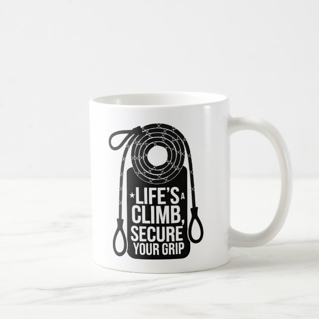 Äventyr-klimatcitattecken fet Rope Typografi Kaffemugg (Höger)