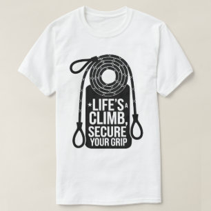Äventyr-klimatcitattecken fet Rope Typografi T Shirt