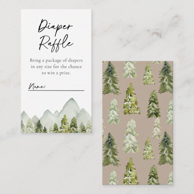 Äventyr-kort för hårklammer | Diaper Raffle Tilläggskort (Fram/baksida)