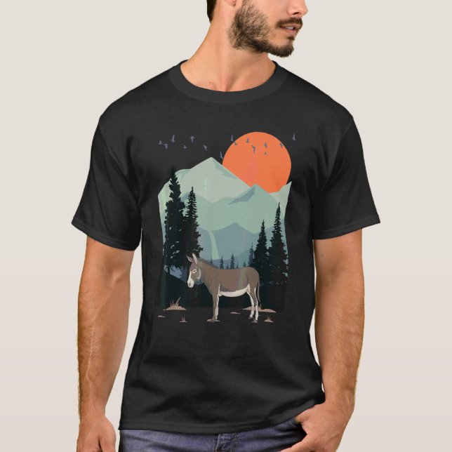 Äventyr Landskapsberget Sol Gräs Träd Vild Mu T Shirt (Framsida)