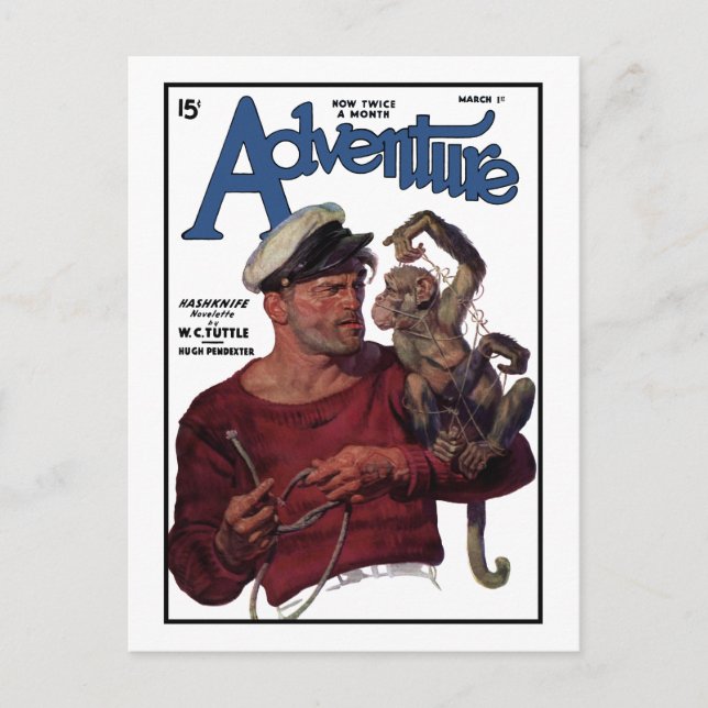 Äventyr (mars 1935) vykort (Framsida)