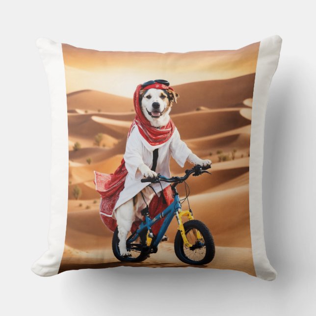 "Äventyr med ludna vänner: Whimsical Hund kudde" Kudde (Framsida)