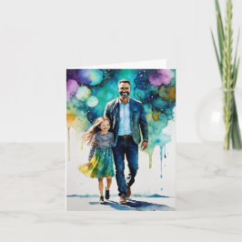 "Äventyr med pappa" - En glad fars dag Kort