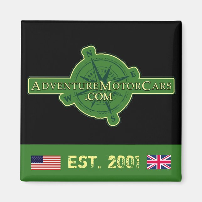 ÄVENTYR MOTOR CARS MAGNET (Framsidan)
