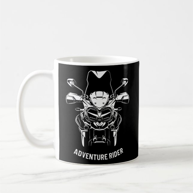 Äventyr motorcykelförare utanför väg Biker Tr Kaffemugg (Vänster)