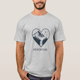 Äventyr Mountain Heart T-Shirt | Hiking Natature O
