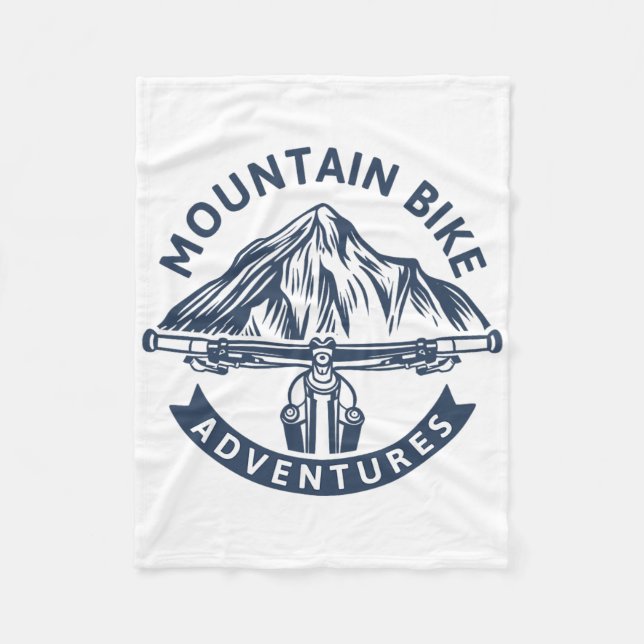 Äventyr - Mountainbike Fleecefilt (Framsidan)