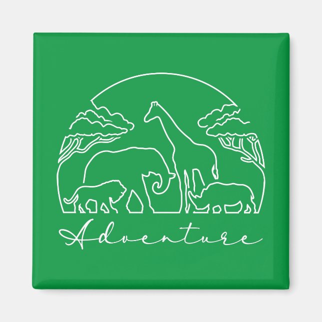 Äventyr och Safari i Afrikan Magnet (Framsidan)