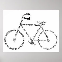 Äventyr Ord cykelcykel Poster
