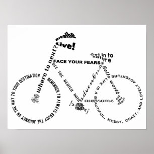 Äventyr Ord cykelcykel Poster