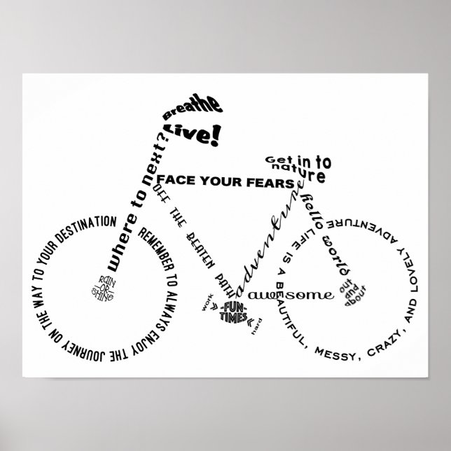 Äventyr Ord cykelcykel Poster (Framsidan)