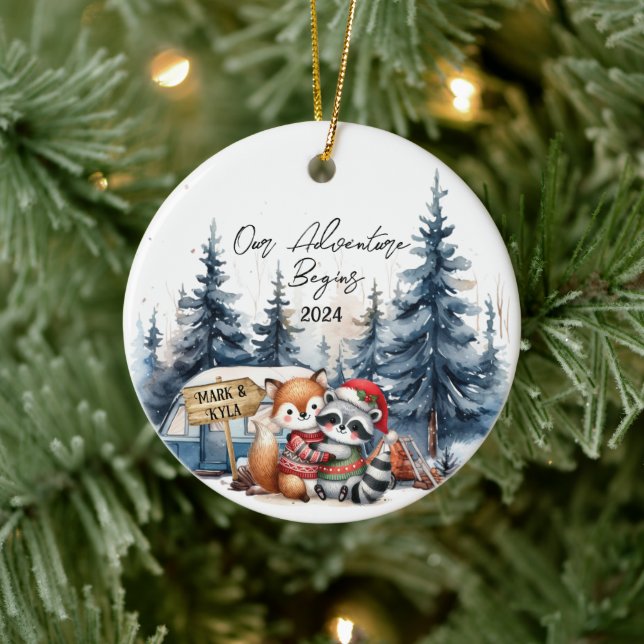 Äventyr påbörjar första julen Nyligen utlyst ornam Julgransprydnad Keramik (Träd)