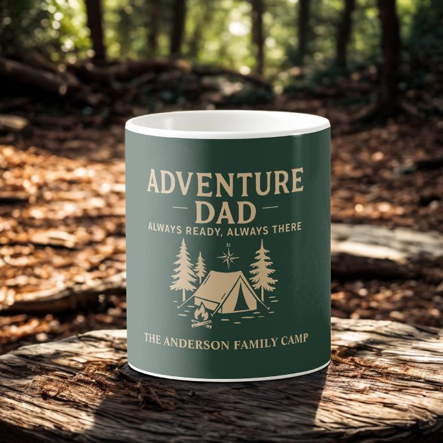 Äventyr Pappa Personlig Camping Kaffemugg (Skapare uppladdad)