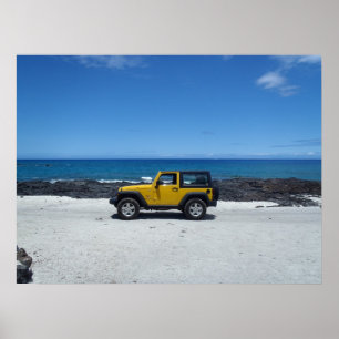 Äventyr poster på Hawaiis strandscen