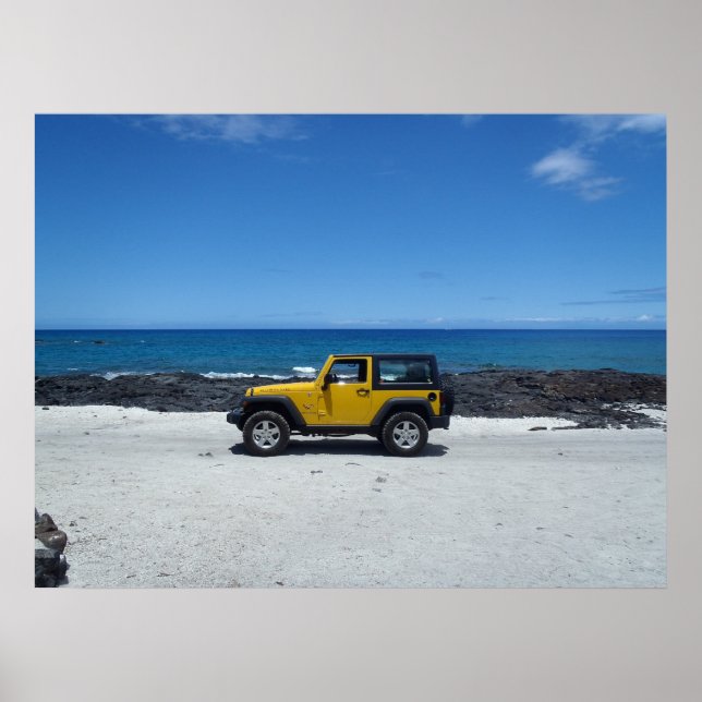 Äventyr poster på Hawaiis strandscen (Framsidan)