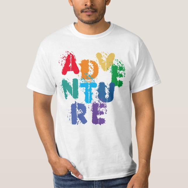 ÄVENTYR Rainbow Lettering T Shirt (Framsida)