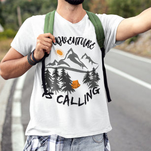 Äventyr ringer, berg, utomhus, camping t shirt
