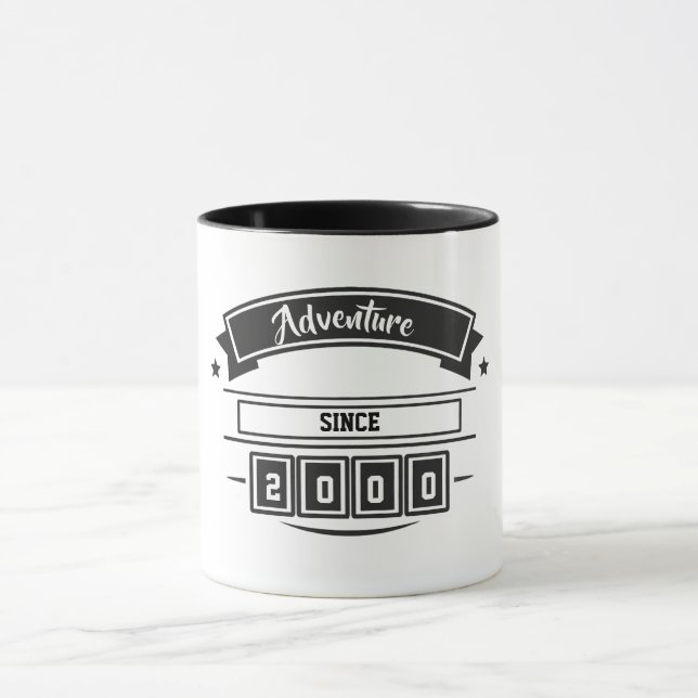 Äventyr sedan [År] Anpassat kaffe  Mugg (Center)