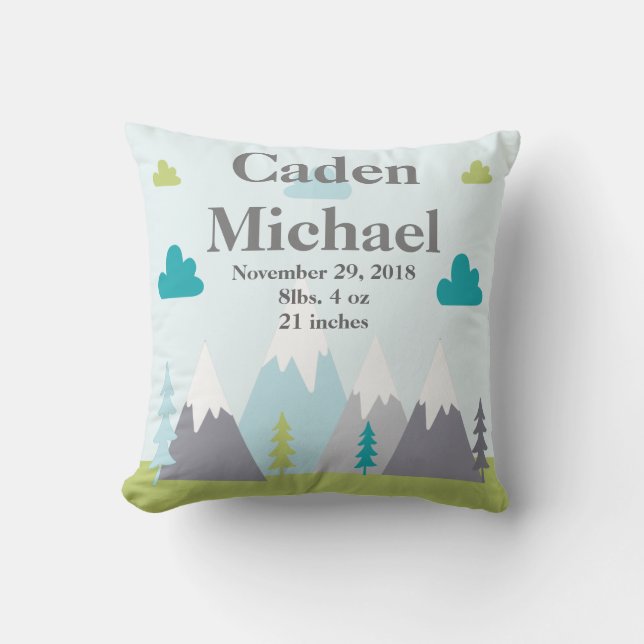 Äventyr/Snö, skyddat bergsområde Baby Pillow Kudde (Framsida)