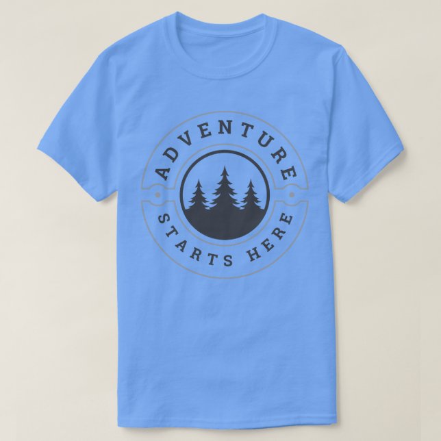 Äventyr startar här Camping T Shirt (Design framsida)