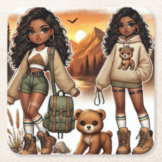 Äventyr & Stil Hiking Underlägg Papper Kvadrat