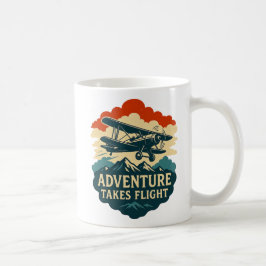 Äventyr tar flygplanskonst från Retro Kaffemugg