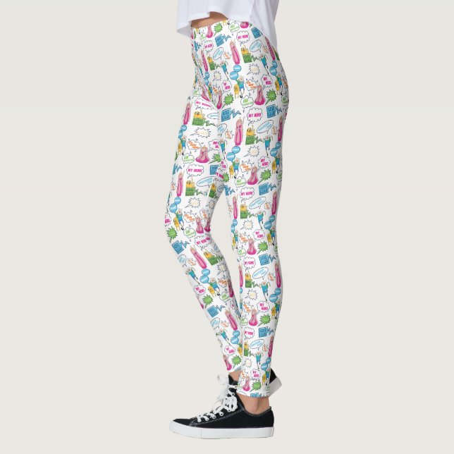 Äventyr | Teckenuppringning i Mönster Leggings (Vänster)