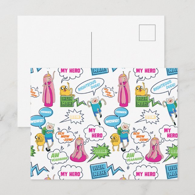 Äventyr | Teckenuppringning i Mönster Vykort (Fram/baksida)