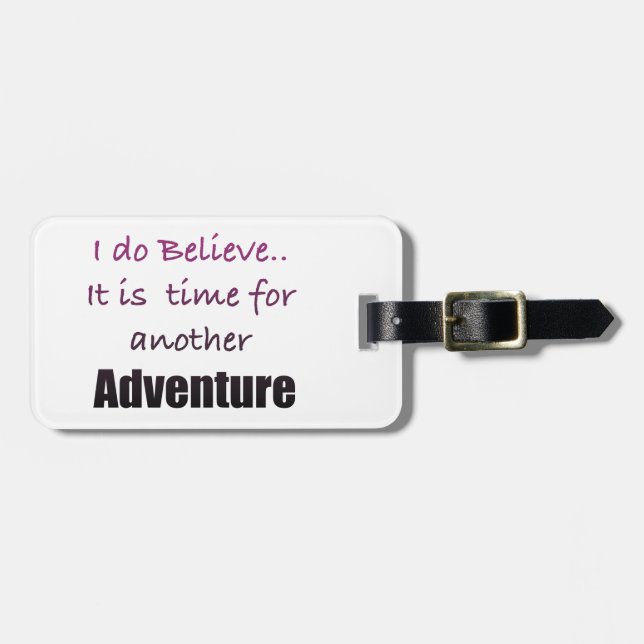 Äventyr Time Luggage Tag Bagagebricka (Horisontell Framsida)