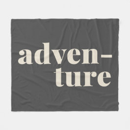 Äventyr Travel Älskare Svartvit, svart, Fleecefilt