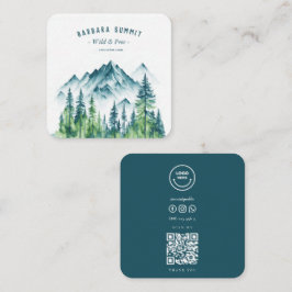 Äventyr Travel Guide Mountain Fyrkantigt Visitkort
