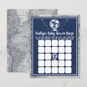 Äventyr Travel Karta Baby Shower Bingo