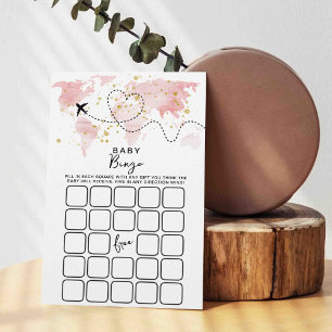 Äventyr Travel Karta Baby Shower Bingo Game Cards