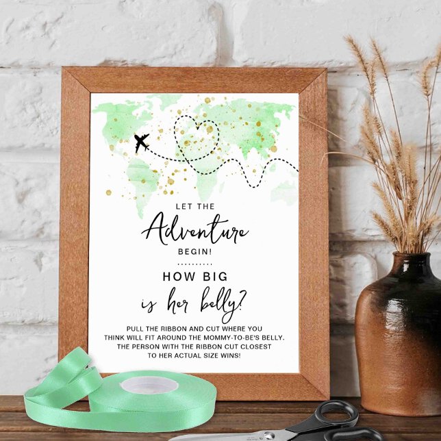 Äventyr Travel Karta Baby Shower Game Poster (Skapare uppladdad)