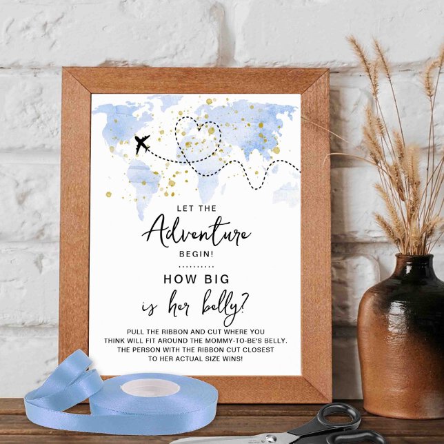 Äventyr Travel Karta Baby Shower Game Poster (Skapare uppladdad)