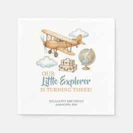 Äventyr Travel Little Explorer Birthday Pappersservett
