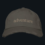 Äventyr Travel och naturtext Älskare Broderad Keps<br><div class="desc">Enkel textdesign för resor och äventyr älskare.</div>