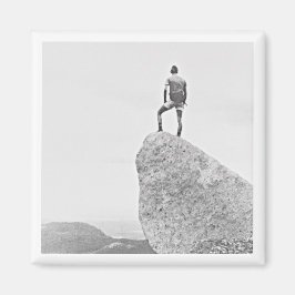Äventyr Travel PHOTO Black White Explorer-Roligt Magnet