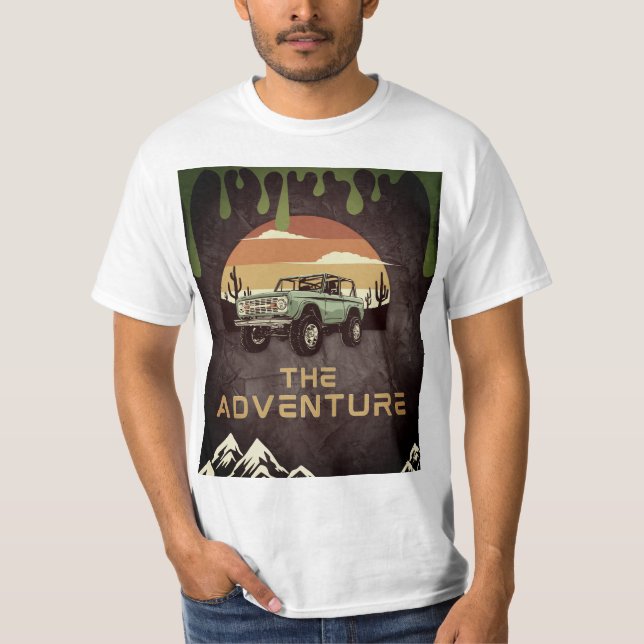 Äventyr trecking long drive vibes t shirt (Framsida)