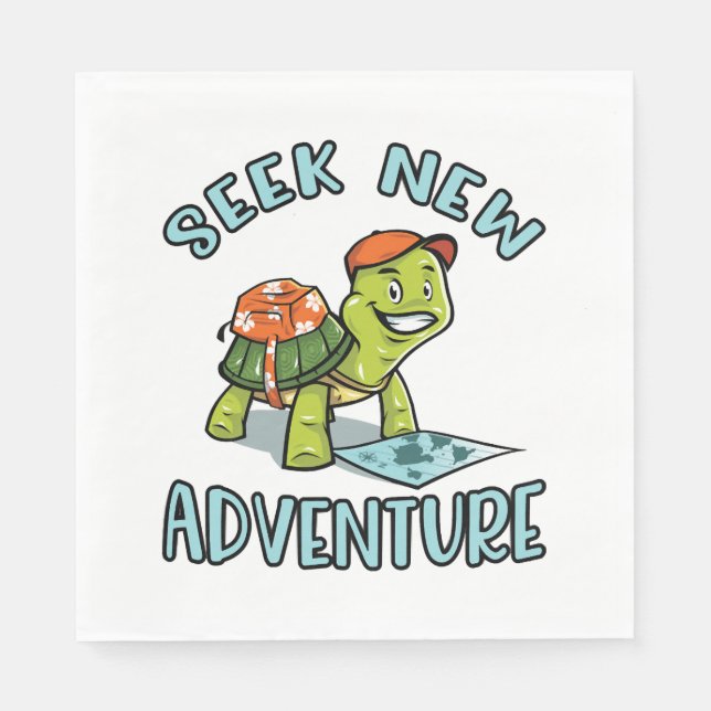 Äventyr Turtle Pappersservett (Framsidan)