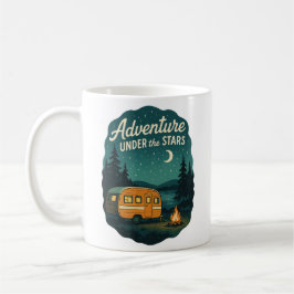 Äventyr under Stars Retro Camping Art Kaffemugg