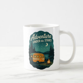 Äventyr under Stars Retro Camping Art Kaffemugg