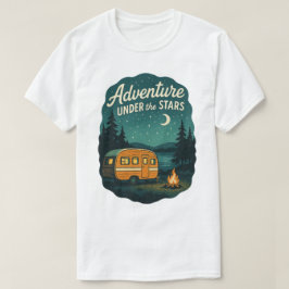 Äventyr under Stars Retro Camping Art T Shirt