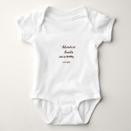 Äventyr väntar 1-årsdag namn datum planeretro t shirt